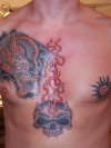Skull & Flames tattoo