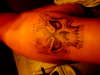 Unfinish skull tattoo