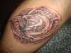 100 dollar bill rose tattoo