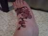 Cherry Blossoms on foot tattoo