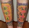 Front of legs tattoo
