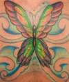 butterfly on back tattoo