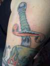 dagger n skull tattoo