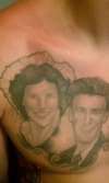 grandparents wedding pic tattoo