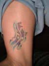 Coverup-purple stars tattoo