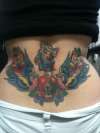 lower back cover up "old school" tattoo