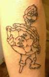 turtle out of its shell tattoo