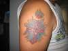 CELTIC CROSS AND FIRE tattoo