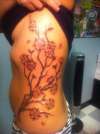 Rib Cage Cherry Blossom Tree tattoo