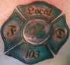 Firefighter Maltese Cross tattoo