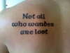 Not All Who Wander Are Lost tattoo