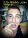 funny mustache tattoo