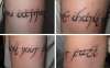 lotr elven letters tattoo