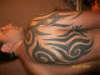 tribal back tattoo