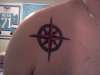 Compass rose tattoo