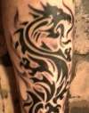 Dark tribal dragon tattoo