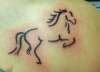 Rearing Horse Outline tattoo