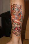 Simon Owl tattoo