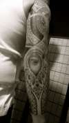 Thai elbow and Crystals design tattoo