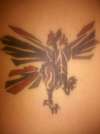 Tribal Fighting Chicken tattoo