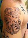 bio organic skull tattoo