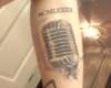 microphone tattoo