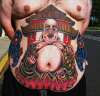 Buddha belly tattoo