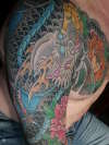 Dragon and Peonies tattoo