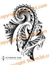 Maori inspired shoulder tattoo design