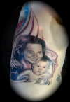 Mother and son done on a good friend tattoo