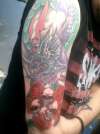 dragon & roses tattoo