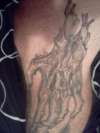 severed torn skin hand tattoo