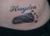 Hayden's Footprint tattoo