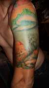 Ocean Half sleeve tattoo