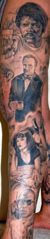 Pulp Fiction Leg Tattoo tattoo
