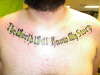 The World Will Know My Story tattoo