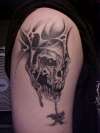 Melting Skull tattoo