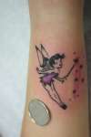 my little fairy ; she give me luckk . tattoo
