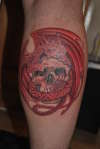trip to Vegas was a fresh photo so skull was still a little red tattoo