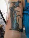 Burning giraffe (Salvatore Dahli) tattoo