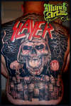 Mareks Slayer Back - Munch Art tattoo