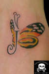 borboleta amarela tattoo