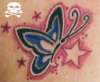 borboleta azul tattoo