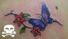 borboleta com ramos tattoo