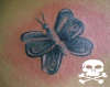 borboleta sombreada tattoo