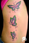 borboletas nas costelas tattoo