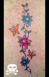 florzinhas com borboletas tattoo