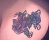 Purple&Blue Rose tattoo