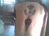 Cross and both tribals tattoo