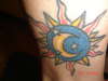 star/moon ankle tattoo